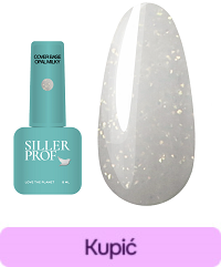 Baza hybrydowa Siller Cover Milk Opal mleczny ze złotym połyskiem 8 ml